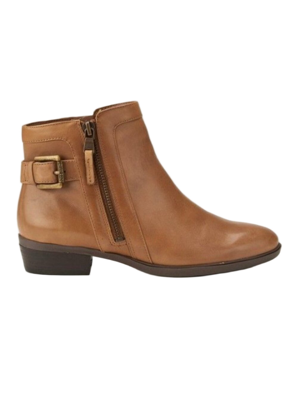 Lauren Ralph Lauren Shelli Leather Ankle Boots Camel Tan Size 9